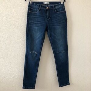Blue wash denim jeans